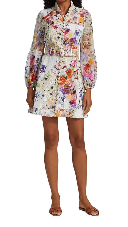 Prima Belted Mini Dress