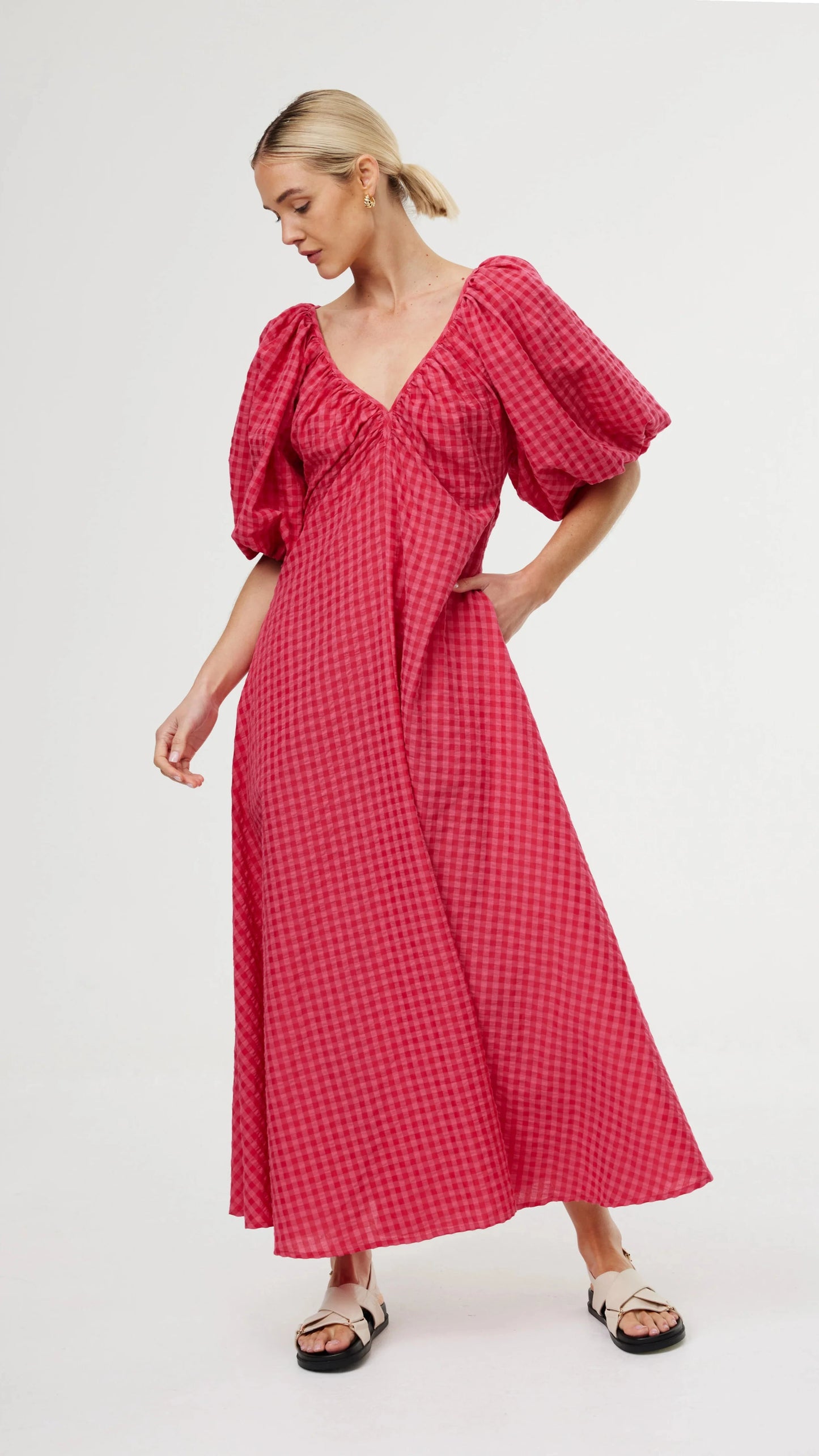 Mimi Dress - Rosas Gingham